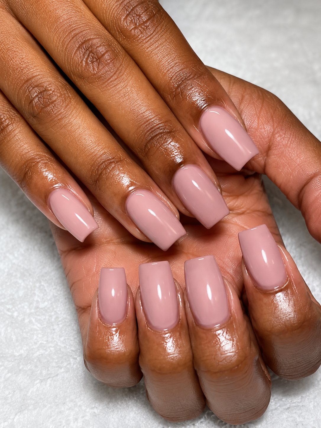 Soft pink manicure