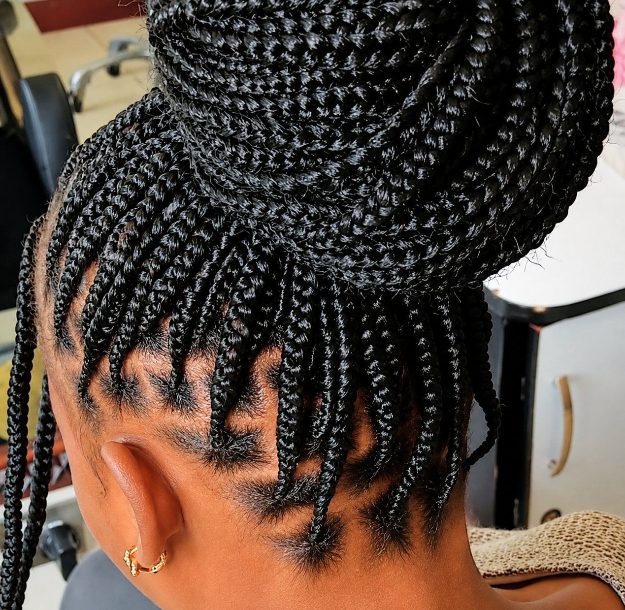 Braided updo detail