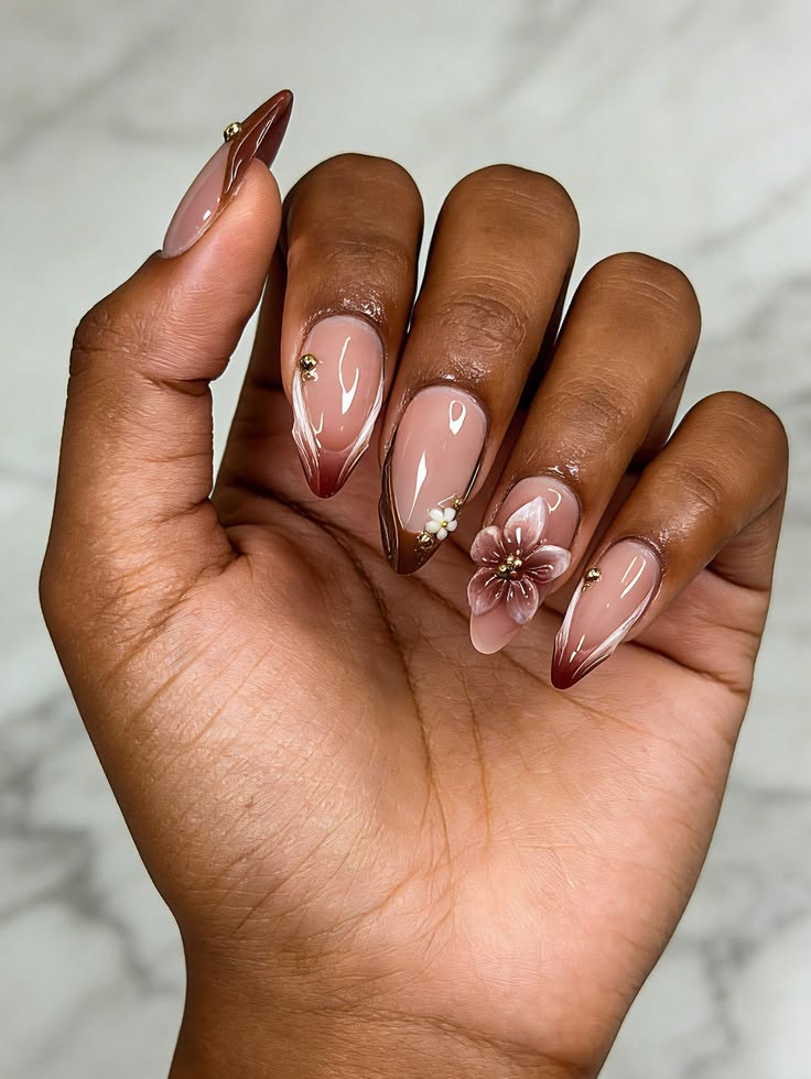 Floral manicure